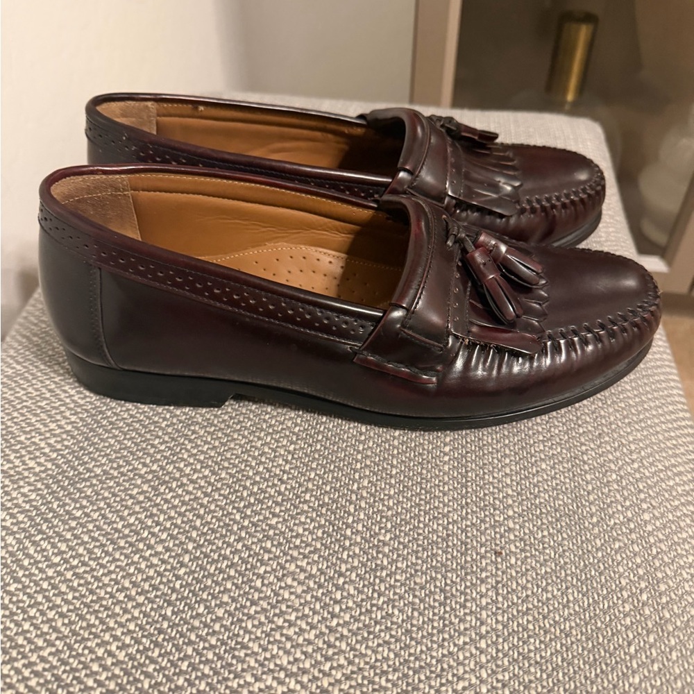 Bass Men's Dark Brown Leather Tassel Loafers - Picture 5 of 7